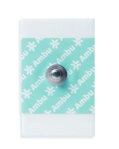Ambu® WhiteSensor rect. mousse, bouton central, gel solide pack de 1 200 électrodes