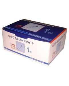 BD Micro-Fine™ + seringue avec aiguille 1 ml 12,7 mm 29G diamètre 0,33 mm boite de 100