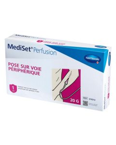 Hartmann MediSet® pose sur voie veineuse périph avec perfuseur 3 voies