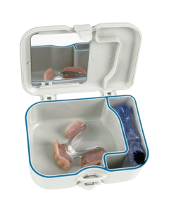 MIRADENT® BOÎTE À PROTHÈSE ÉTANCHE PROTHO BOX BROSSETTE + MIROIR