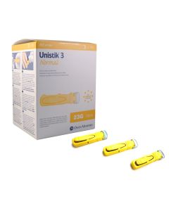Unistik®3 Normal lancettes 23G diamètre 1,8 mm boîte de 100