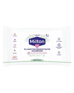 MILTON® LINGETTES DÉSINFECTANTES DE SURFACES (30 UNITÉS)
