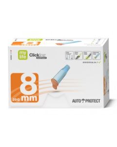 Clickfine® aiguille à stylo AutoProtect 8 mm 29G diamètre 0,25 mm boîte de 100