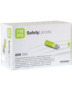 Mylife Safety Lancets 28G boîte de 200