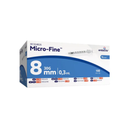 EMBECTA MiCRO-FINE™ + SERINGUE 0,3 ml 8 mm 30G (100 UNITES)